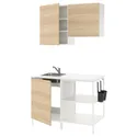 IKEA ENHET ЭНХЕТ, кухня, белый / имит. дуб, 123x63.5x222 см 993.371.02 фото thumb №1