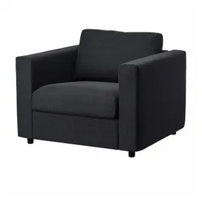 IKEA VIMLE ВИМЛЕ, кресло, Саксемара черно-синяя 794.771.60 фото