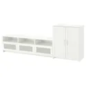 IKEA BRIMNES БРИМНЭС, шкаф для ТВ, комбинация, белый, 258x41x95 см 592.782.13 фото thumb №1