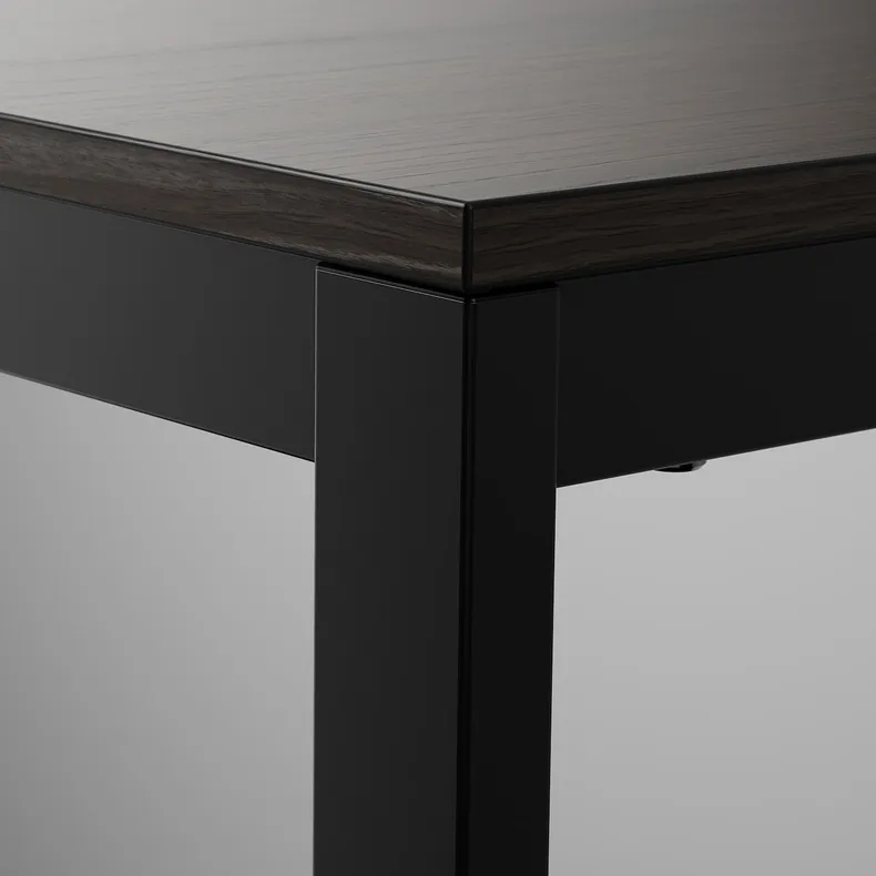 IKEA VANGSTA ВАНГСТА, розкладний стіл, чорний / темно-коричневий, 120 / 180x75 см 104.201.52 фото №5