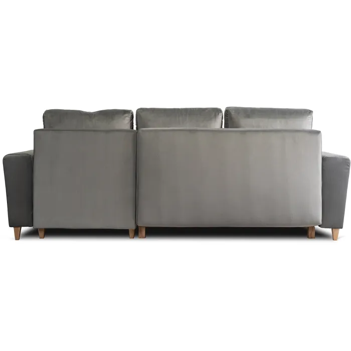 Кутовий диван універсальний оксамитовий MEBEL ELITE MATEO Velvet, 248 см, сірий фото №16