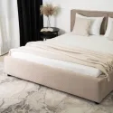 Ліжко двоспальне оксамитове MEBEL ELITE INEZ Velvet, 160x200 см, бежевий фото thumb №6