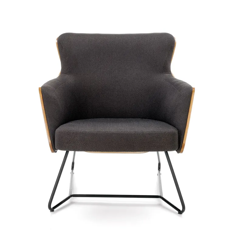 Мягкое кресло HALMAR CHILLOUT серый / американский орех / черный фото №11