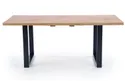 Кухонний стіл HALMAR VENOM 160-210x90 см чорний, дуб вотан фото thumb №6