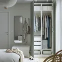 IKEA PAX ПАКС / REINSVOLL РЕІНСВОЛЛЬ, гардероб, комбінація, білий / сірий, 100x60x236 см 594.781.08 фото thumb №3