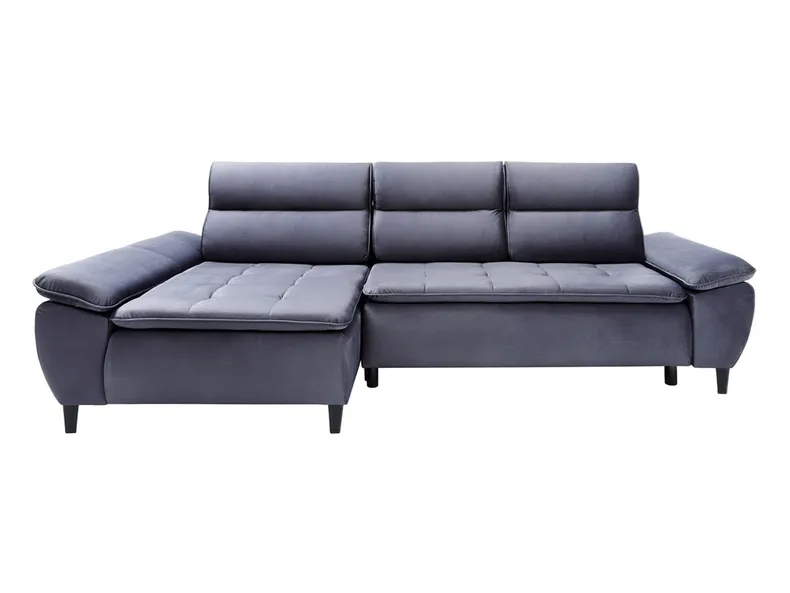 BRW Кутовий розкладний диван Faro з ящиком для зберігання велюровий синій, Моноліт 97 NA-FARO-L-G1_B842DD фото №1