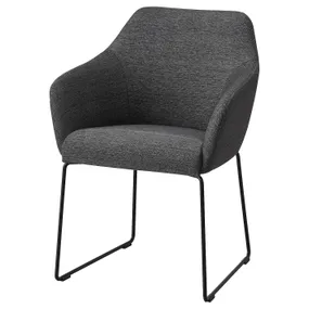 IKEA TOSSBERG ТОССБЕРГ, стул, черный / серый металл 904.353.24 фото