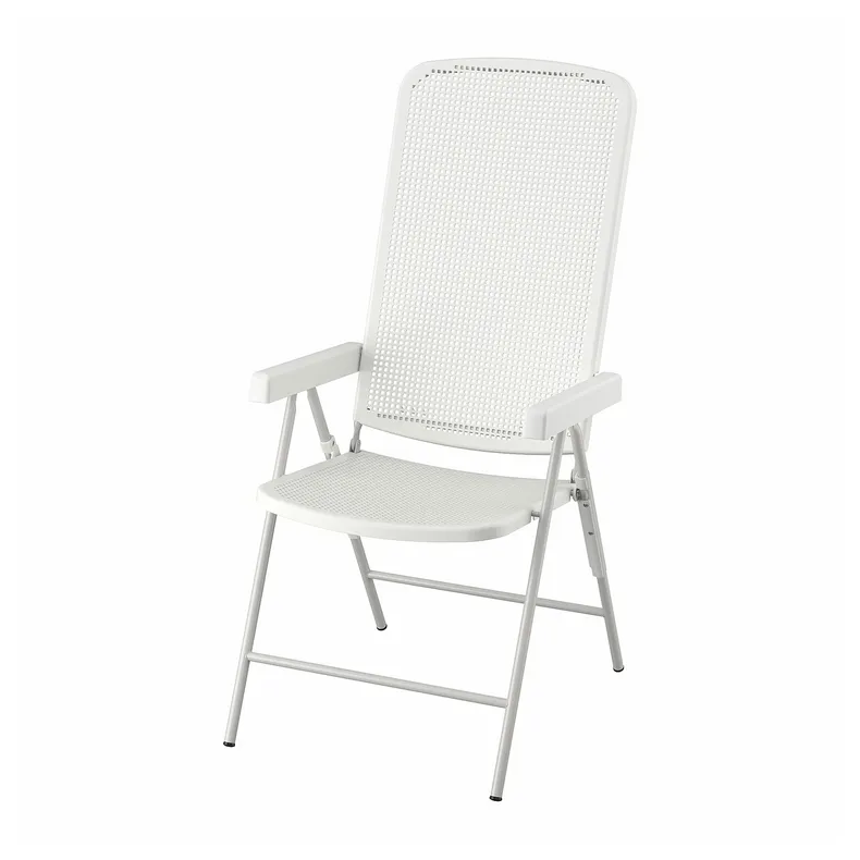 IKEA TORPARÖ ТОРПАРЕ, крісло з відкидною спинкою, вуличне, білий/сірий 205.378.54 фото №1