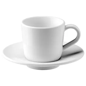 IKEA IKEA 365+, чашка і блюдце для кави, білий, 6 сл 102.834.09 фото