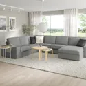 IKEA KIVIK КИВИК, угловой 5-местный диван с козеткой, Тибблби бежевый / серый 594.404.79 фото thumb №2