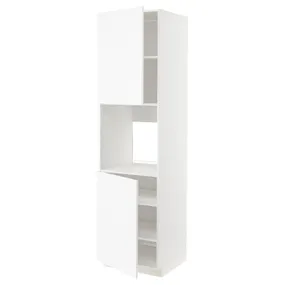 IKEA METOD МЕТОД, высок шкаф д / духовки / 2дверцы / полки, белый Энкёпинг / белая имитация дерева, 60x60x220 см 294.735.41 фото