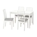 IKEA EKEDALEN ЕКЕДАЛЕН / EKEDALEN ЕКЕДАЛЕН, стіл+4 стільці, білий білий / ОРРСТА світло-сірий, 80 / 120 см 994.829.62 фото thumb №1