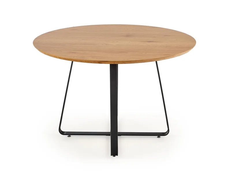 Кухонний стіл HALMAR LOOPER 2 120x120 см, стільниця - дуб золотий, ніжки - чорні фото №12