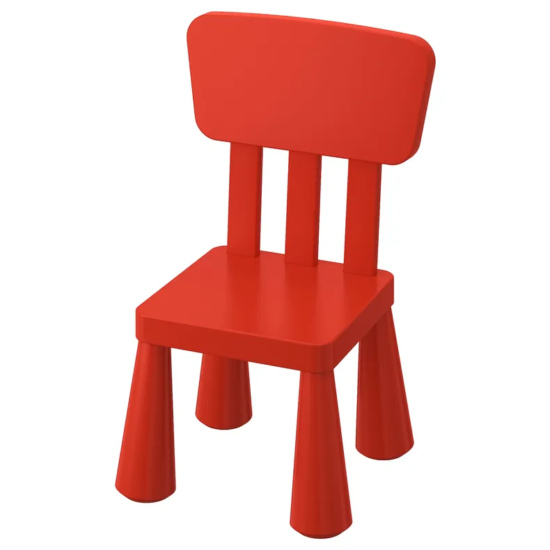 IKEA MAMMUT МАММУТ, дитячий стілець, для приміщення / вулиці / червоний 403.653.66 фото №1