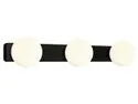 BRW Настінний 3-точковий світильник для ванної кімнати Brazos зі сталі чорно-білого кольору 083934 фото thumb №1