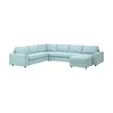 IKEA VIMLE ВІМЛЕ, чохол для кутов дивана-ліжка, 5-міс, з шезлонгом з широкими підлокітниками / Saxemara світло-блакитний 194.242.78 фото thumb №2