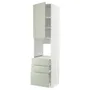 IKEA METOD МЕТОД / MAXIMERA МАКСІМЕРА, висока шафа д / духов з дверц / 3 шухл, білий / Стенсунд світло-зелений, 60x60x240 см 694.864.81 фото