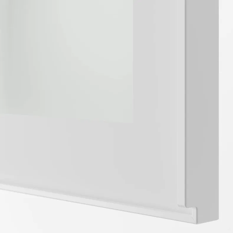 IKEA METOD МЕТОД, навесной горизонтальный шкаф / дверца, белый / Хейста белое прозрачное стекло, 80x40 см 294.905.88 фото №2