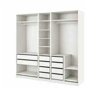 IKEA PAX ПАКС, гардероб, комбінація, білий, 250x58x236 см 394.781.85 фото