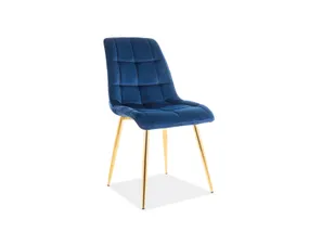 Кухонный стул SIGNAL CHIC Velvet, Bluvel 86 - темно-синий фото