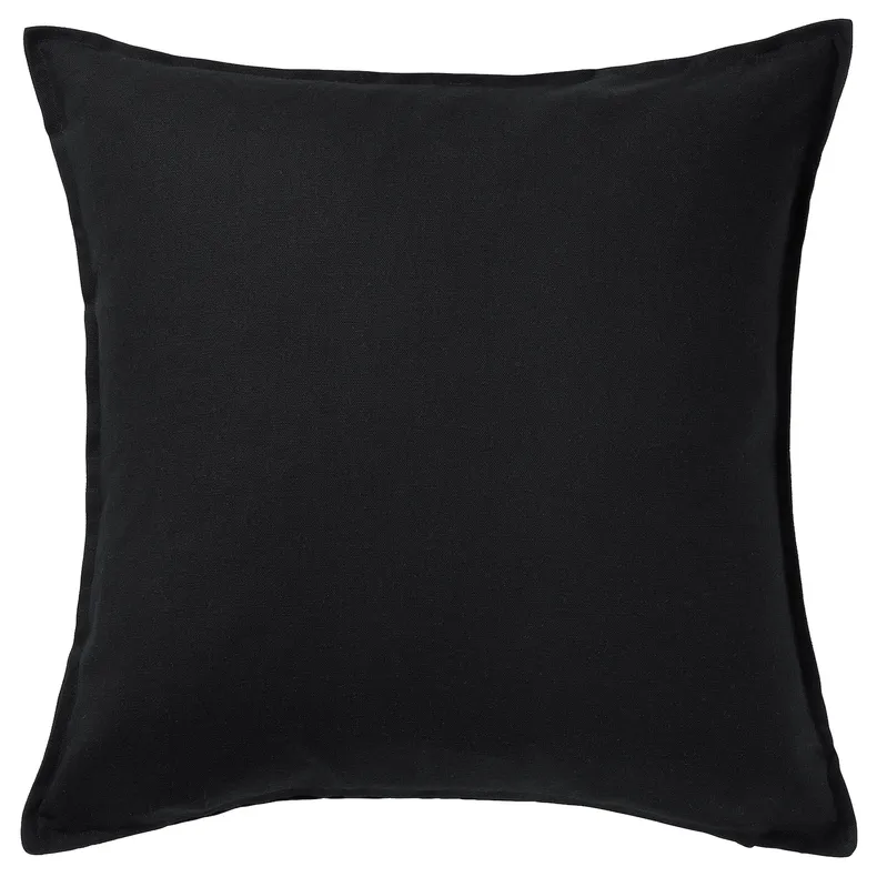 IKEA GURLI ГУРЛИ, чехол на подушку, черный, 50x50 см 802.811.38 фото №1