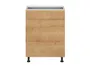 BRW Кухонный базовый шкаф Sole 60 см правый с выдвижным ящиком тихий дуб арлингтон, альпийский белый/арлингтонский дуб FH_D1S_60/82_P/STB-BAL/DAANO фото