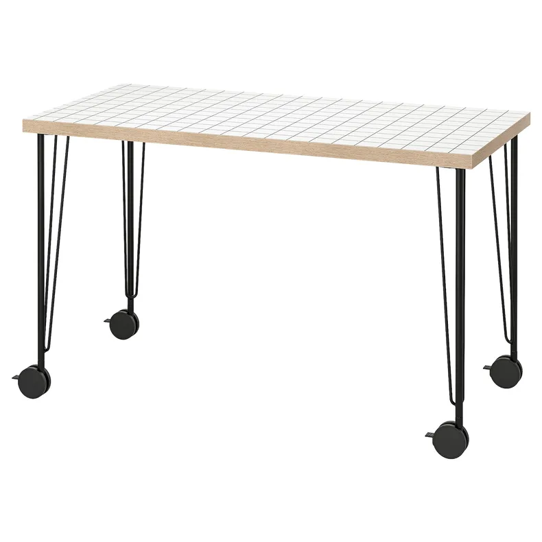 IKEA LAGKAPTEN ЛАГКАПТЕН / KRILLE КРИЛЛЕ, письменный стол, белый антрацит / черный, 120x60 см 295.097.24 фото №1