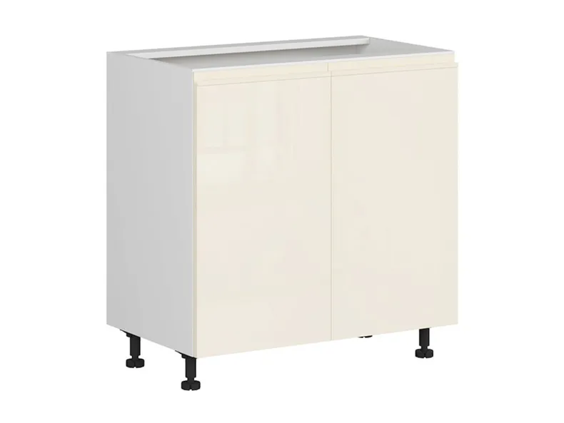 BRW Двухдверный кухонный шкаф Sole 80 см под мойку магнолия глянец, альпийский белый/магнолия глянец FH_DK_80/82_L/P-BAL/XRAL0909005 фото №2