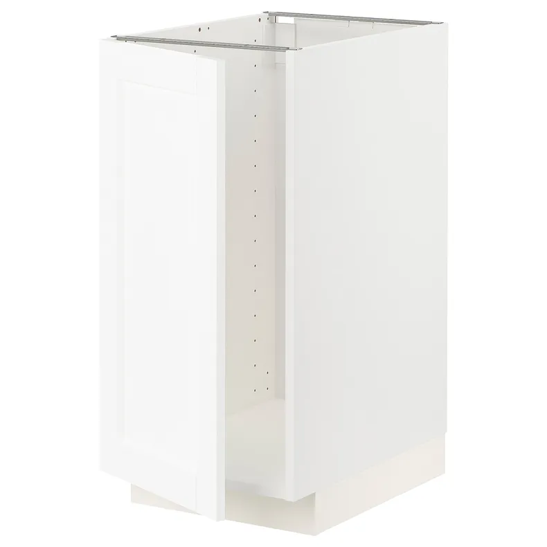IKEA METOD МЕТОД, напольный шкаф п / мойку / сорт мусора, белый Энкёпинг / белая имитация дерева, 40x60 см 394.733.81 фото №1
