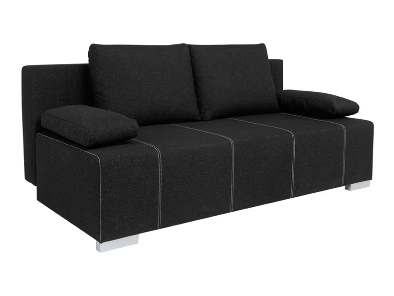 BRW Тримісний диван розкладний BRW STREET IV LUX 3DL з ящиком для зберігання, чорний SO3-STREET_IV-LX_3DL-G2_B39172 фото №2