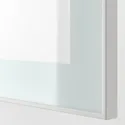 IKEA BESTÅ БЕСТО, стеллаж со стеклянн дверью, имитация дуба, окрашенного в белый цвет Стекловик / белый / светло-зеленый матовое стекло, 60x42x38 см 794.904.73 фото thumb №3