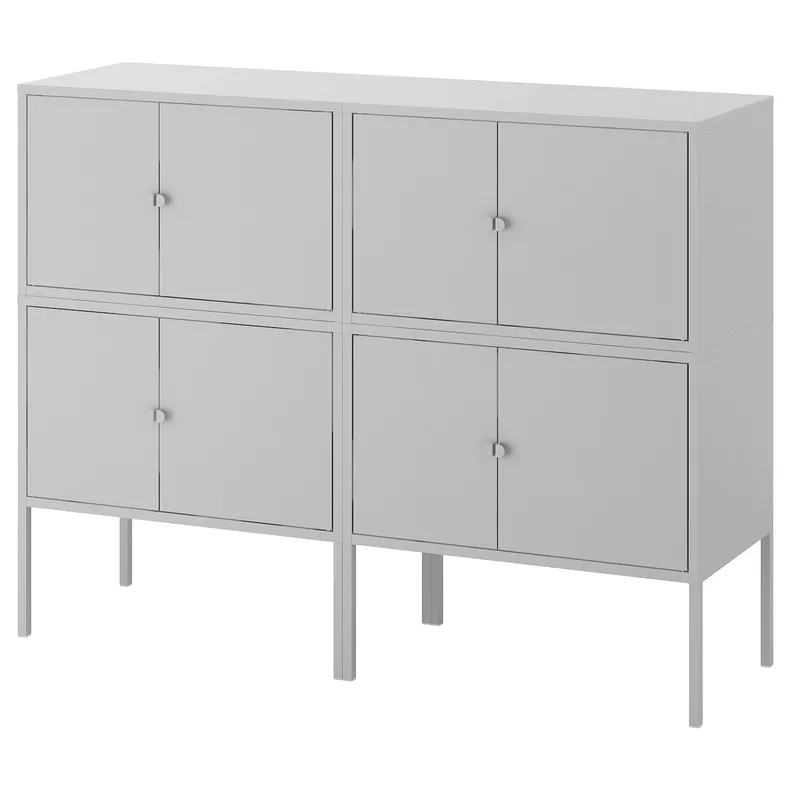 IKEA LIXHULT ЛІКСХУЛЬТ, комбінація шаф, сірий, 120x35x92 см 292.791.86 фото №1