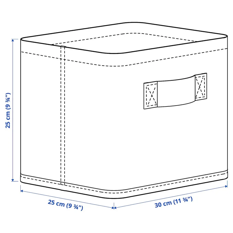 IKEA PURRPINGLA, корзина, ткань/бежевый, 30x25x25 см 805.919.56 фото №8