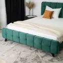 Ліжко двоспальне оксамитове MEBEL ELITE LINO Velvet, 160x200 см, Зелений фото thumb №4