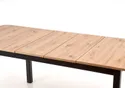 Кухонний стіл розкладний HALMAR FLORIAN 160-228x90 см, стільниця - дуб артисан, ніжки - чорні фото thumb №5