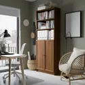IKEA BILLY БІЛЛІ / OXBERG ОКСБЕРГ, книжкова шафа з дверцятами, коричневий горіх, 80x30x202 см 494.833.65 фото thumb №3