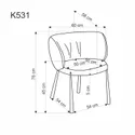 Кухонний стілець HALMAR K531 сірий фото thumb №3