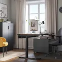 IKEA MITTZON МІТТЗОН, письмовий стіл, горіховий/чорний, 160x80 см 495.139.56 фото thumb №3