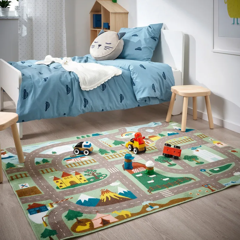 IKEA VALLABY ВАЛЛАБІ, килим, зелений, 100x133 см 105.482.16 фото №2