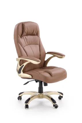 Кресло компьютерное офисное вращающееся HALMAR CARLOS : коричневый фото