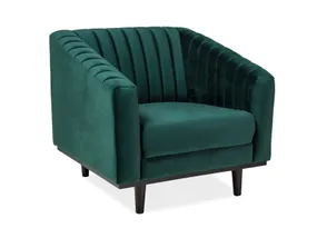 Мягкое кресло бархатное SIGNAL ASPREY Velvet 1, Bluvel 78 - зеленый фото