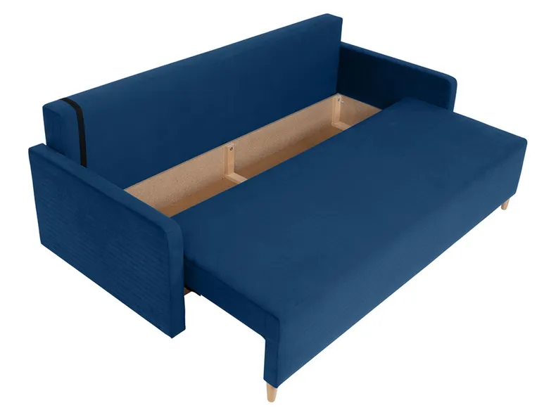 BRW тримісний диван Sigma розкладний з велюровим ящиком темно-синій, Маніла 26 ВМС SO3-SIGMA-LX_3DL-G2_B852C0 фото №5