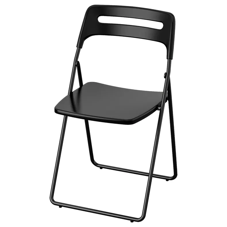 IKEA NISSE НИССЕ, стул складной, черный 301.150.66 фото №1