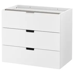 IKEA NORDLI НОРДЛИ, модульный комод с 3 ящиками, белый, 80x68 см 403.834.69 фото