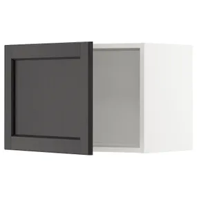 IKEA METOD МЕТОД, навесной шкаф, белый / Лерхиттан с черными пятнами, 60x40 см 594.628.57 фото