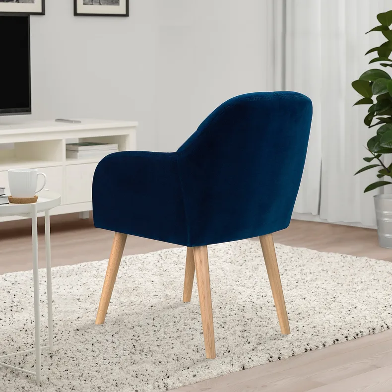 IKEA BÄSTDAL БЕСТДАЛЬ, крісло, Джупард темно-зелено-синій 305.064.42 фото №3
