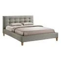 Ліжко двоспальне SIGNAL TEXAS, тканина - сірий, 160x200 фото thumb №1