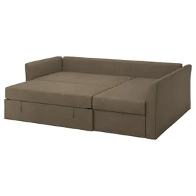 IKEA HOLMSUND ХОЛЬМСУНД, диван-кровать угловой, Киланда серо-коричневая 895.168.87 фото