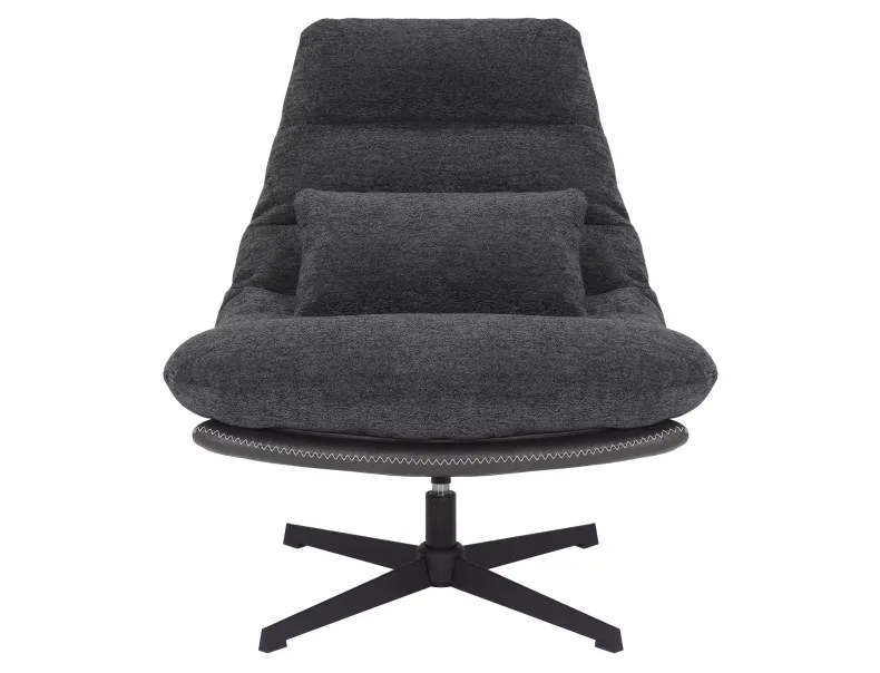 Кресло мягкое поворотное SIGNAL FELICIA RAVEN, ткань: темно-серый фото №3