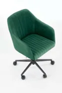 Крісло комп'ютерне офісне обертове HALMAR FRESCO, темно-зелений оксамит фото thumb №8